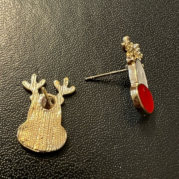 💖 Rudolph Reindeer Christmas Holiday Earrings NEW - Picture 3 of 7